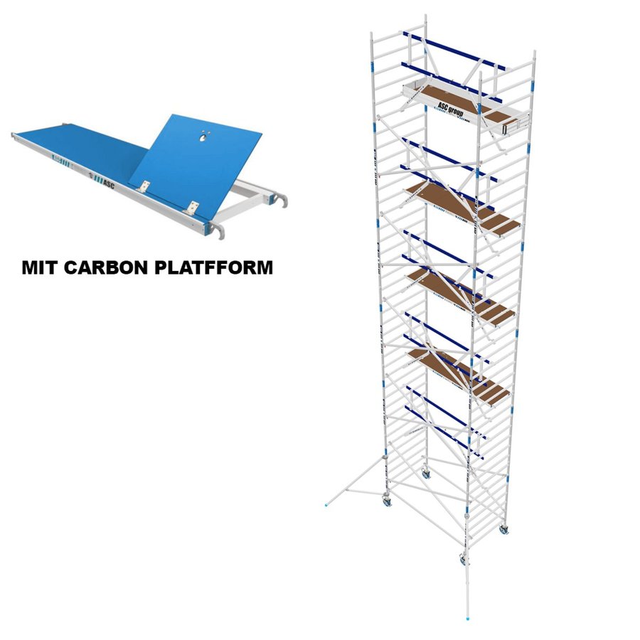ASC Group AGS Rollgerüst 135x250x12,3ph carbon - einseitig