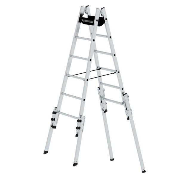 Günzburger Steigtechnik Sprossen-Stehleiter treppengängig 2x6 Sprossen
