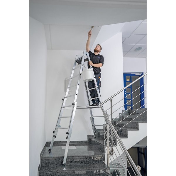 Günzburger Steigtechnik Sprossen-Stehleiter treppengängig 2x6 Sprossen