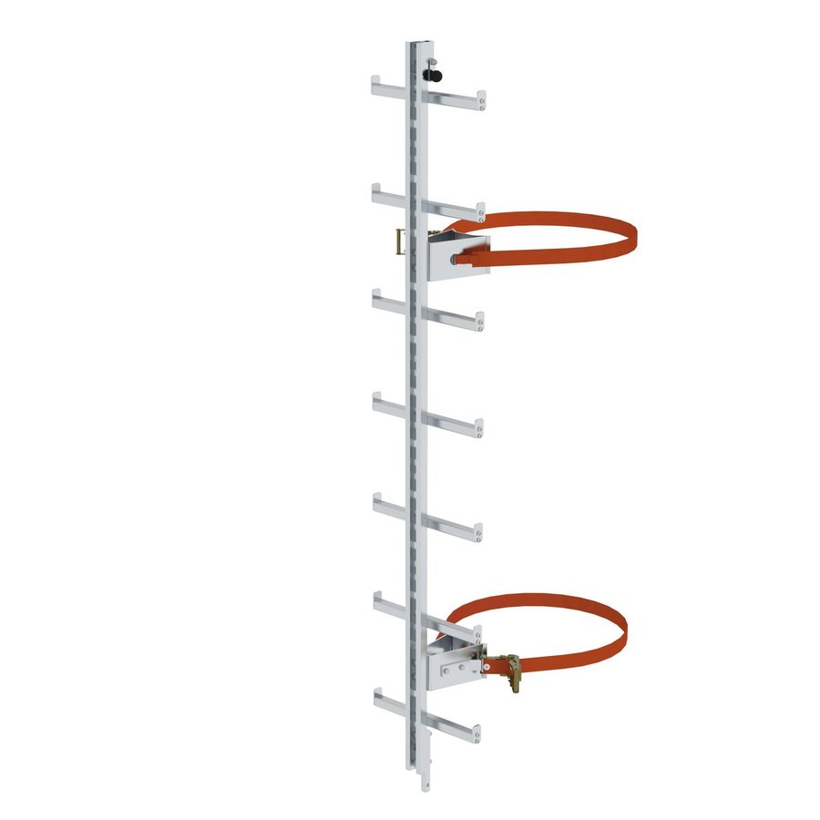 Günzburger Steigtechnik Einholm-Mastleiter mit Steigschutzschiene Leiterteil 1,96 m