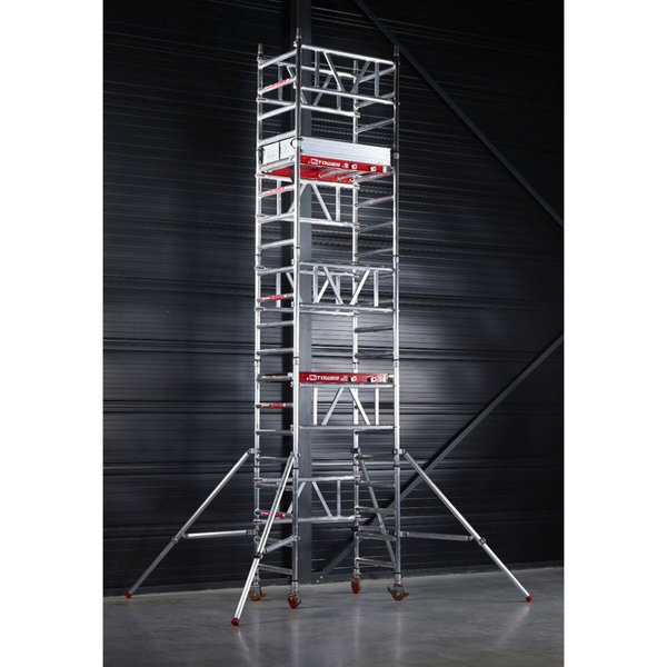 Altrex MiTower PLUS mit Fiber-Deck®-Plattform und Safe-Quick® Geländern Arbeitshöhe bis 8,2m