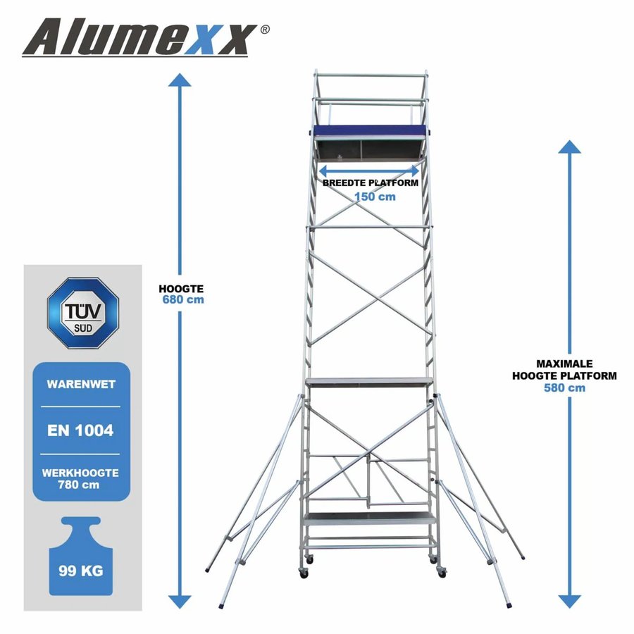 Alumexx ALX Eco-line Module A+B+C+D Arbeitshöhe bis 7,80 m