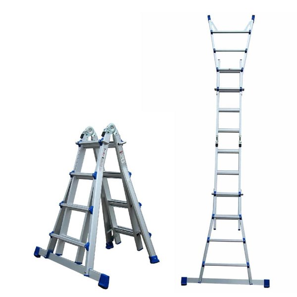Alumexx ALX Teleskop-Klappleiter 4x4