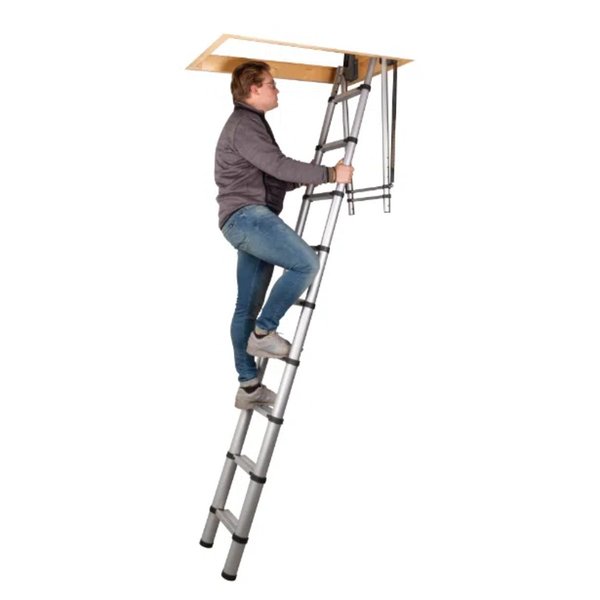 Alumexx ALX Batavia Teleskop-Dachbodenleiter Dachbodenhöhe: 2,3-2,7m