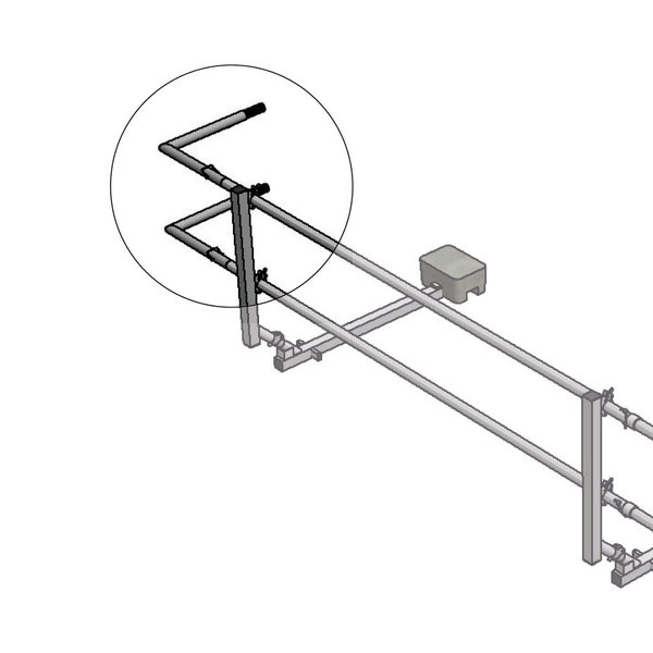 ASC Group Dachrandsicherung Eckprofil Flex 50x50 cm - inkl. Sicherungsklammer