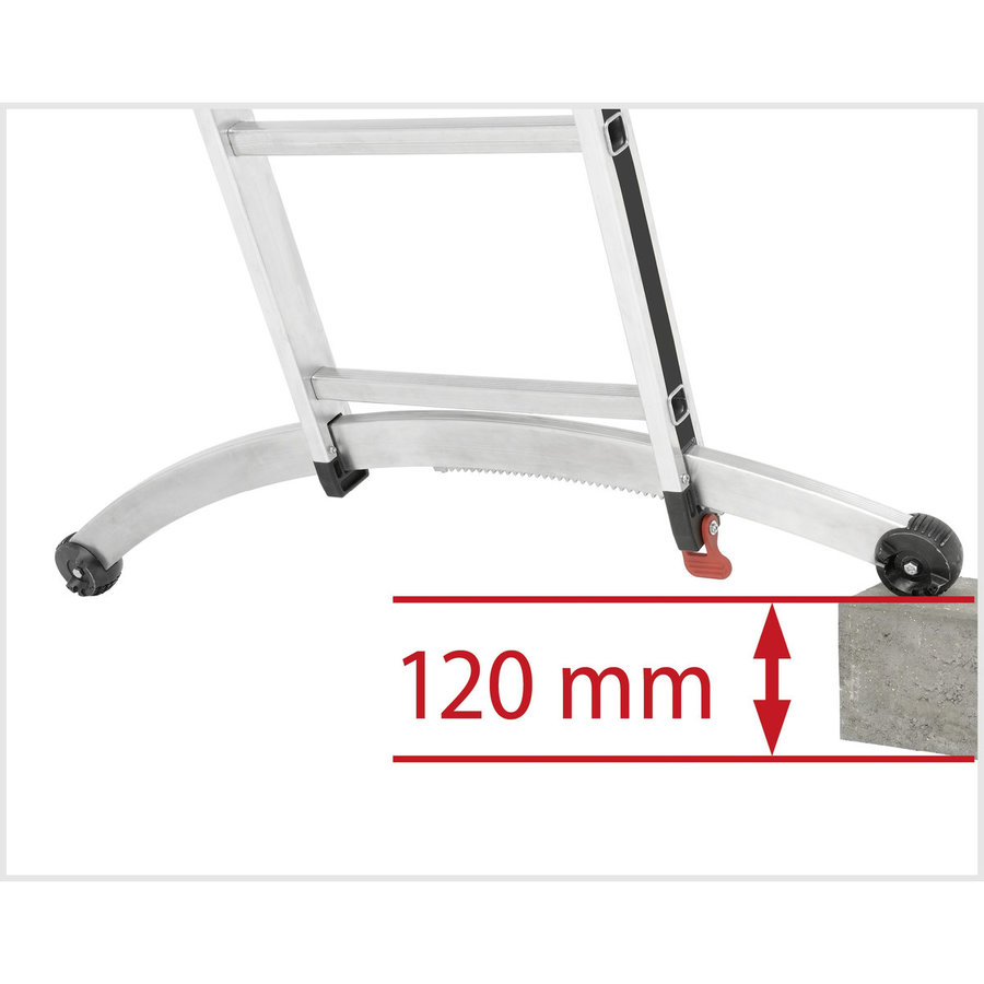 Hymer ALU-PRO Mehrzweckleiter, dreiteilig mit Smart-Base® 3x10