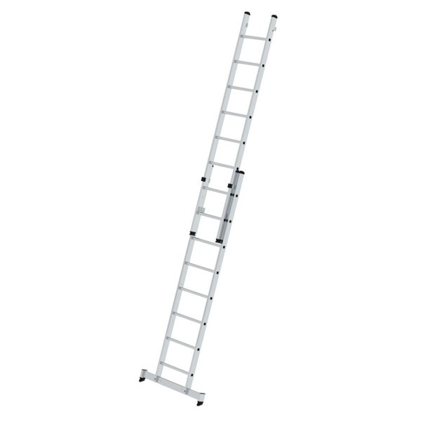 Günzburger Steigtechnik Sprossen-Mehrzweckleiter 2-teilig mit nivello®-Traverse 2x8 Sprossen