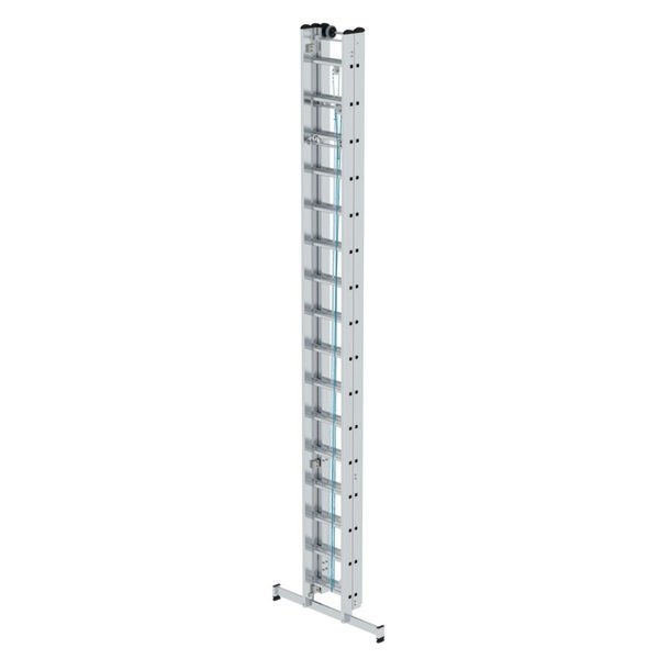 Günzburger Steigtechnik Sprossen-Seilzugleiter 3-teilig mit nivello®-Traverse 3x16 Sprossen