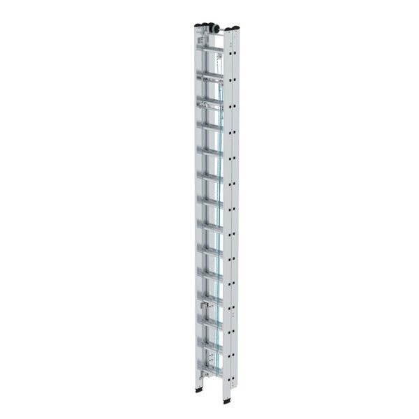 Günzburger Steigtechnik Sprossen-Seilzugleiter 3-teilig ohne Traverse 3x14 Sprossen