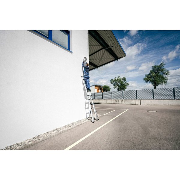 Günzburger Steigtechnik Teleskopleiter 4-teilig ohne Traverse 4x3 Sprossen