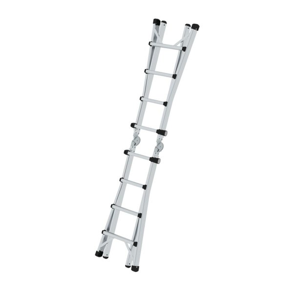 Günzburger Steigtechnik Teleskopleiter 4-teilig ohne Traverse 4x4 Sprossen