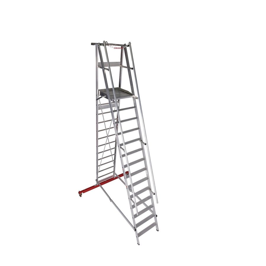 Euroline Alu-Podestleiter, fahr- und klappbar Nr. 32777 1x14