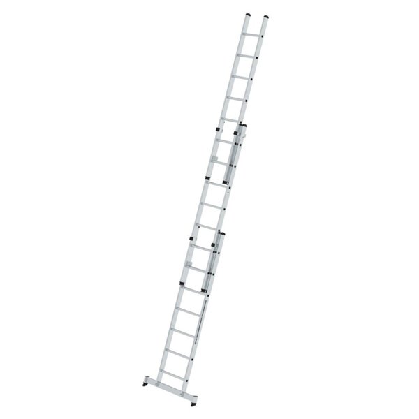 Günzburger Steigtechnik Mehrzweckleiter 3-teilig mit nivello®-Traverse 3x7 Sprossen