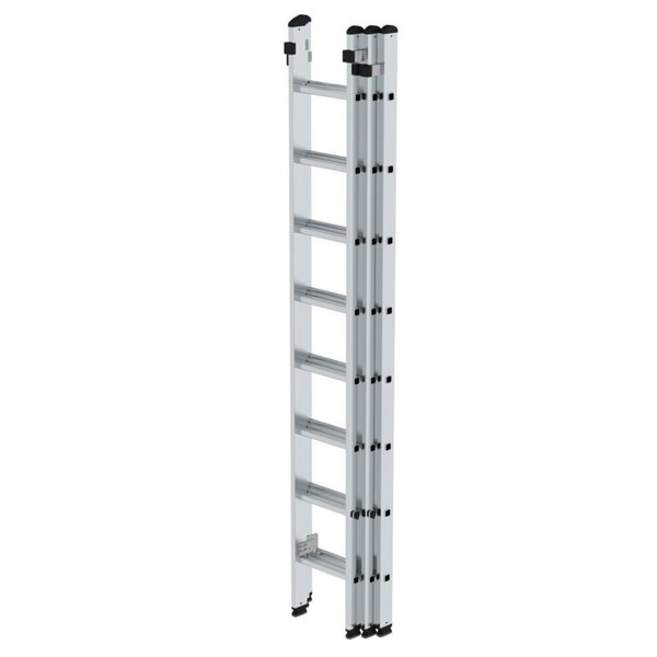 Günzburger Steigtechnik Sprossen-Schiebeleiter 3-teilig ohne Traverse 3x8 Sprossen