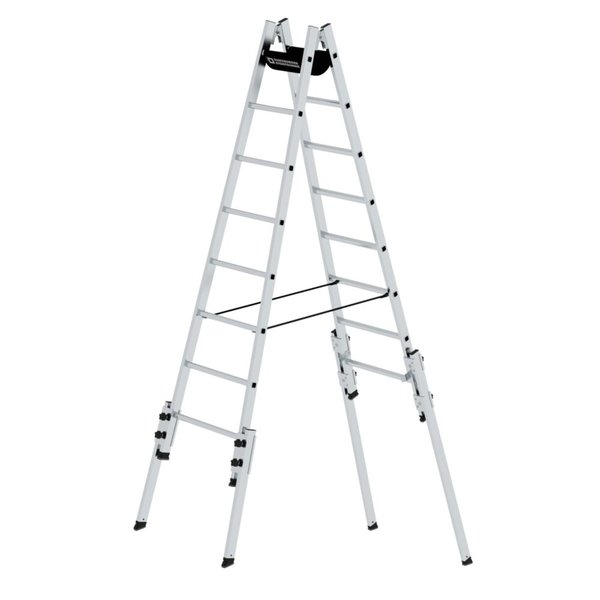 Günzburger Steigtechnik Sprossen-Stehleiter treppengängig 2x8 Sprossen