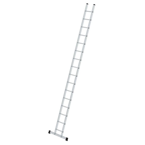 Günzburger Steigtechnik Sprossen-Anlegeleiter 350 mm breit mit Standard-Traverse 16 Sprossen