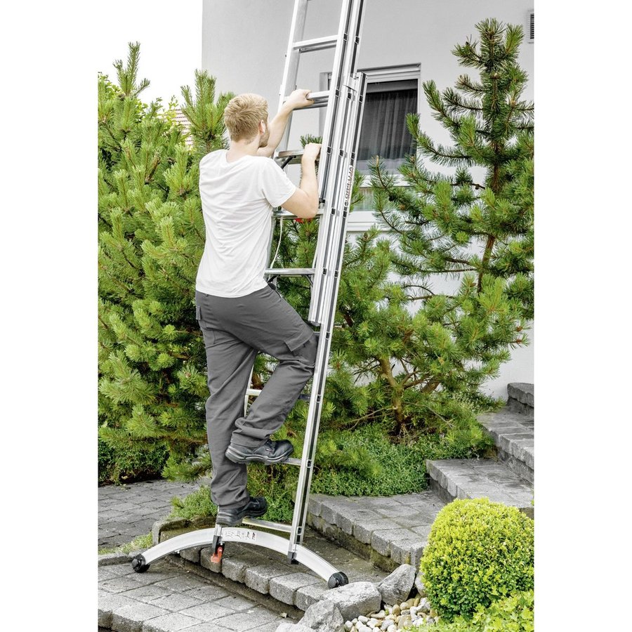 Hymer ALU-PRO Mehrzweckleiter, dreiteilig mit Smart-Base® 3x8