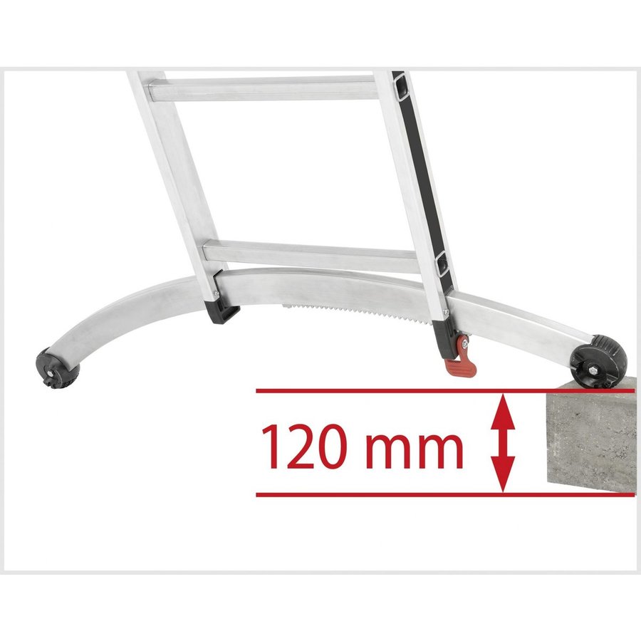 Hymer ALU-PRO Mehrzweckleiter, dreiteilig mit Smart-Base® 3x8