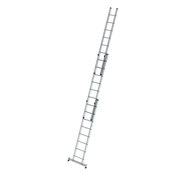 Günzburger Steigtechnik Sprossen-Schiebeleiter 3-teilig mit nivello®-Traverse 3x8 Sprossen