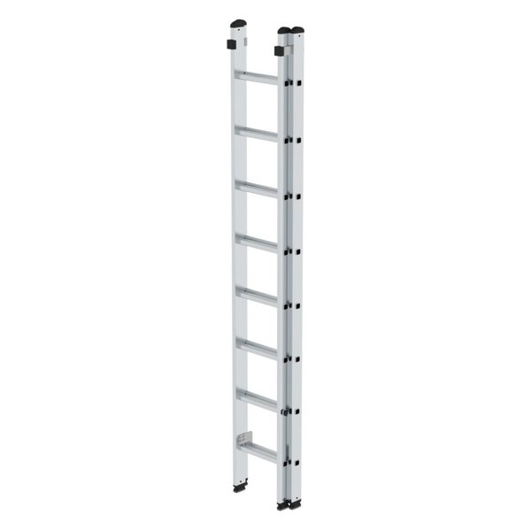 Günzburger Steigtechnik Sprossen-Schiebeleiter 2-teilig ohne Traverse 2x8 Sprossen
