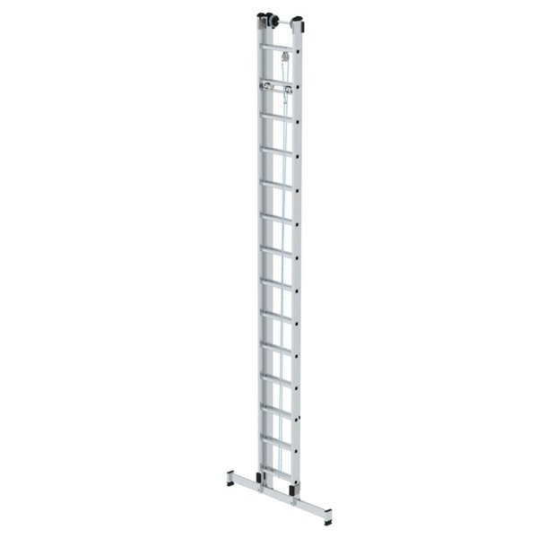Günzburger Steigtechnik Sprossen-Seilzugleiter 2-teilig mit nivello®-Traverse 2x14 Sprossen
