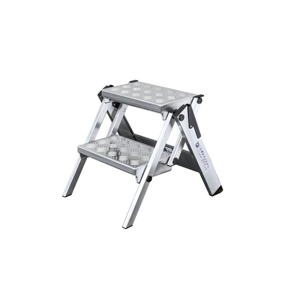 Günzburger Steigtechnik ML Kompakt-Tritt 2 Stufen Alu-Quintett-Design