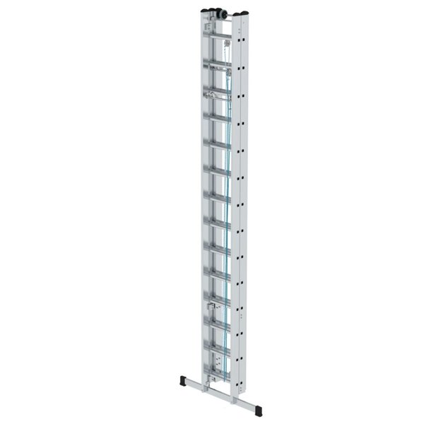 Günzburger Steigtechnik Sprossen-Seilzugleiter 3-teilig mit Standard-Traverse 3x14 Sprossen