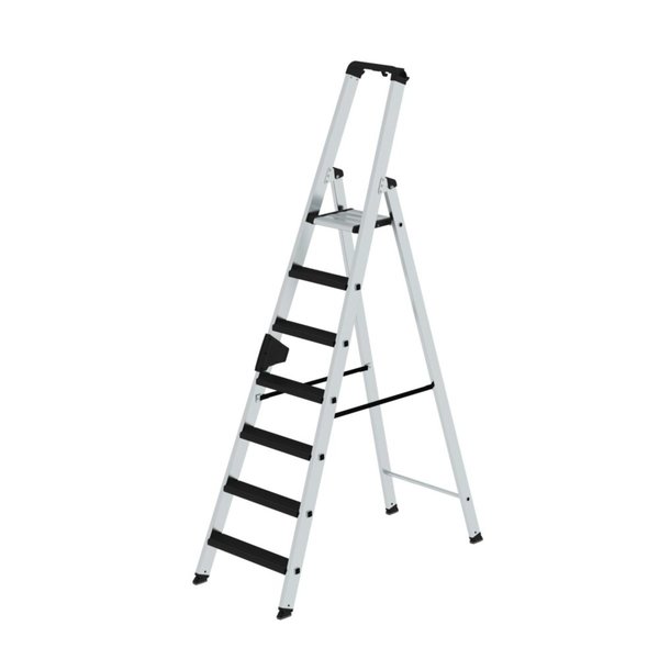 Günzburger Steigtechnik Stufen-Stehleiter einseitig begehbar mit clip-step relax 7 Stufen