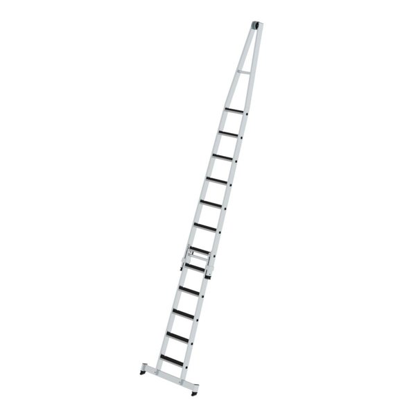 Günzburger Steigtechnik Stufen-Glasreinigerleiter-Satz mit nivello®-Traverse und clip-step R13 2-teilig
