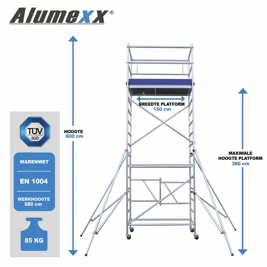 Alumexx ALX Eco-line Module A+B+C Arbeitshöhe bis 5,80 m