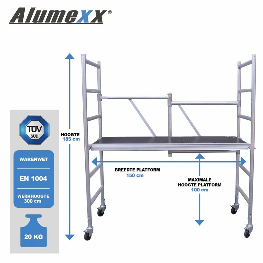 Alumexx ALX Eco-line Faltgerüst - Module A Arbeitshöhe 3,0 m
