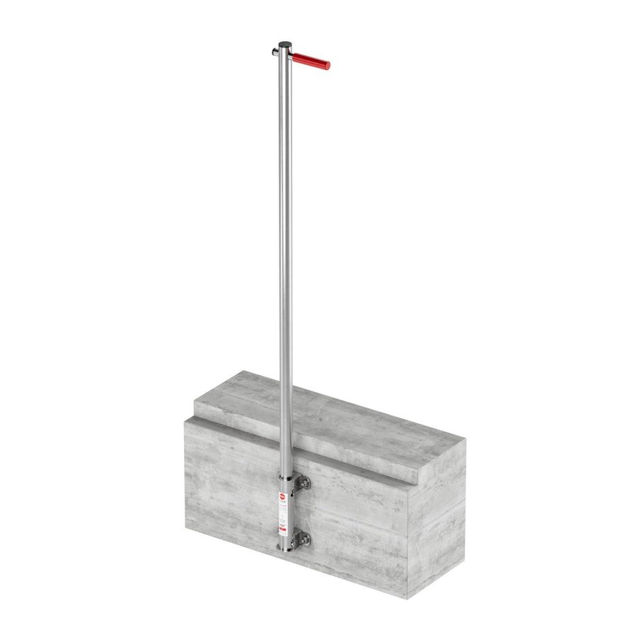 Hailo Professional Einstieghilfe zur Wandmontage mit Hülse rund Ø44 mm Edelstahl 1.4301