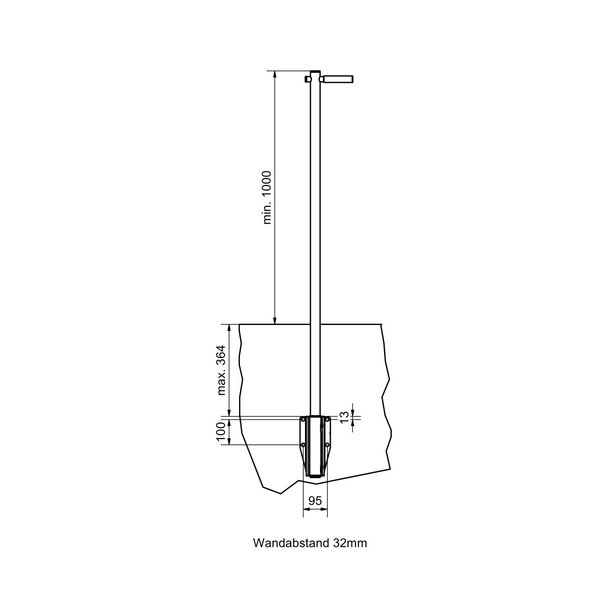 Hailo Professional Einstieghilfe zur Deckenmontage Typ 200  Edelstahl 1.4301