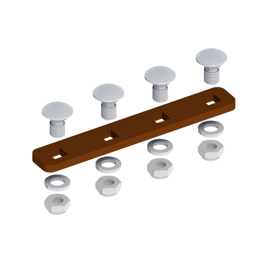 Layher Verbindungslaschen für Dachleitern Braun