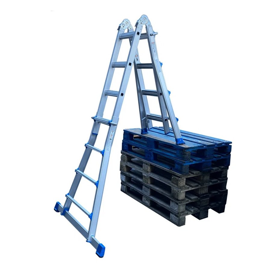 Alumexx ALX Teleskop-Klappleiter 4x4