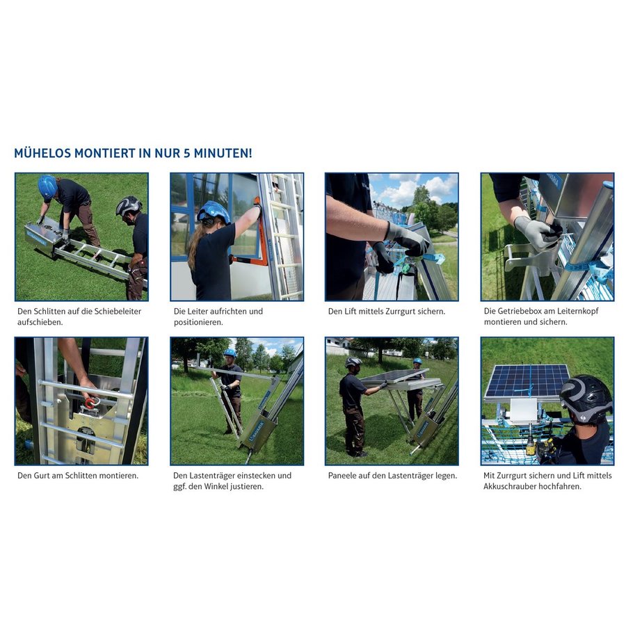 MAUDERER BAVARIA Leiterlift mit Schiebeleiter 2x20 Max. Förderhöhe 10,3 m