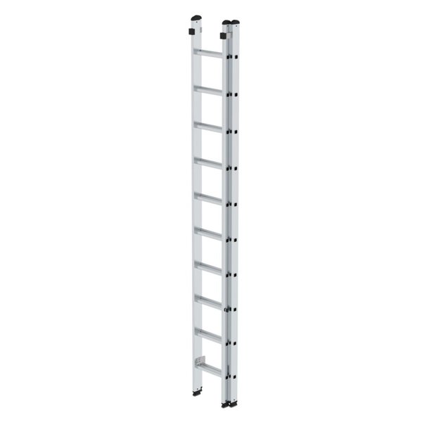Günzburger Steigtechnik Sprossen-Schiebeleiter 2-teilig ohne Traverse 2x10 Sprossen