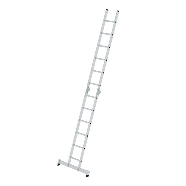 Günzburger Steigtechnik Klappleiter 2-teilig mit nivello®-Traverse 2x6 Sprossen