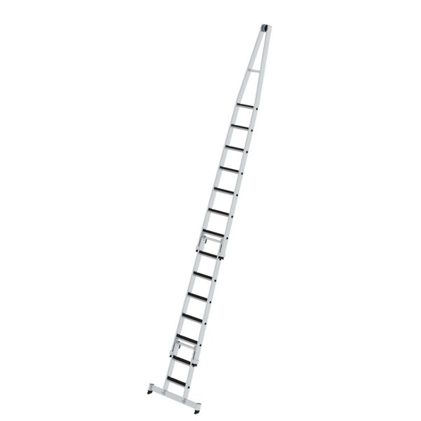Günzburger Steigtechnik Stufen-Glasreinigerleiter-Satz mit nivello®-Traverse und clip-step R13 Kombi mit 2 Unterteilen