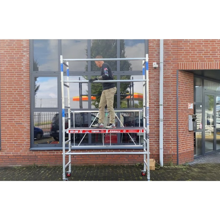 Alumexx RED-Line - Fahrgerüst/Faltgerüst Arbeitshöhe bis 3,8 m