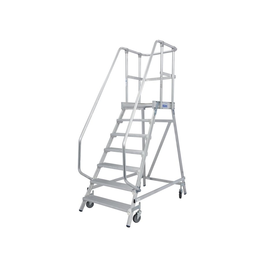 Krause STABILO PodestLeiter fahrbar, einseitig begehbar 7 Stufen