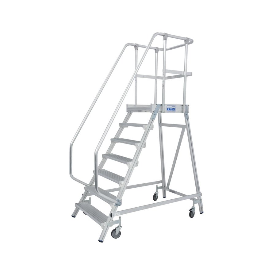 Krause STABILO PodestLeiter fahrbar, einseitig begehbar 7 Stufen