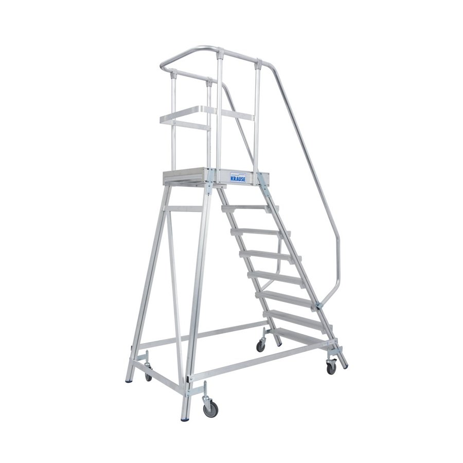 Krause STABILO PodestLeiter fahrbar, einseitig begehbar 8 Stufen