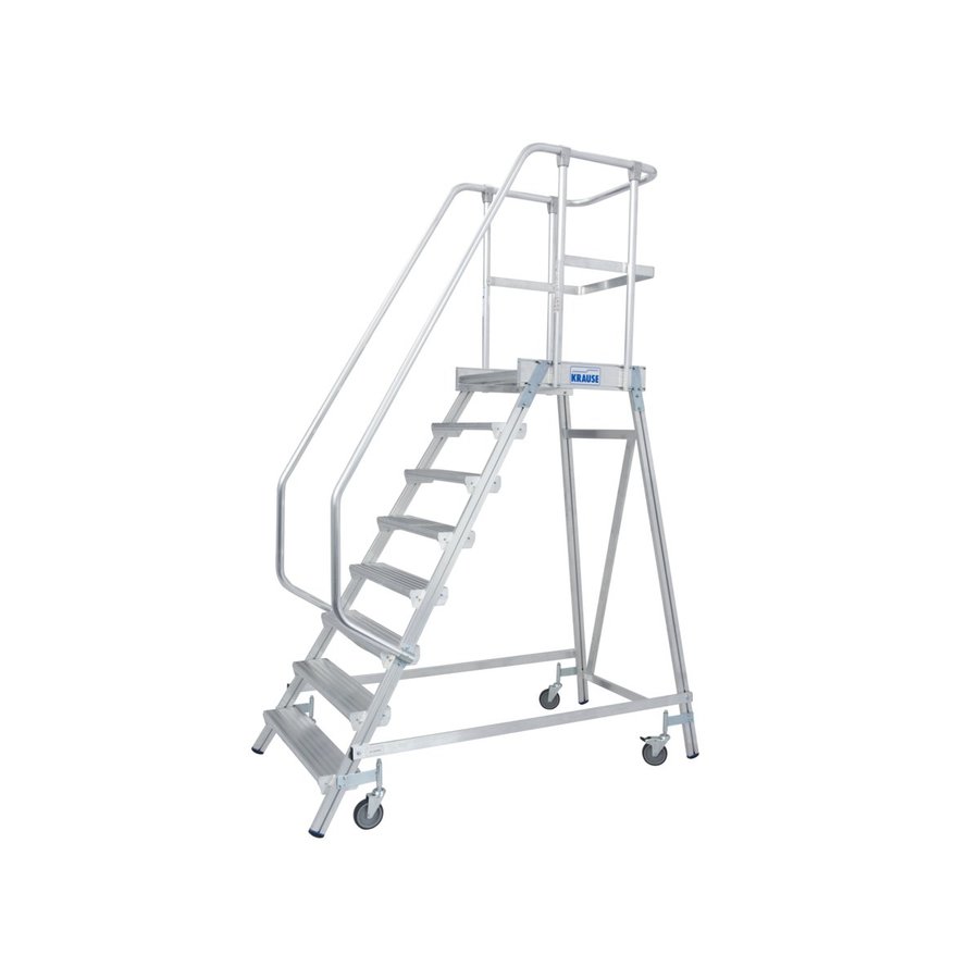 Krause STABILO PodestLeiter fahrbar, einseitig begehbar 8 Stufen