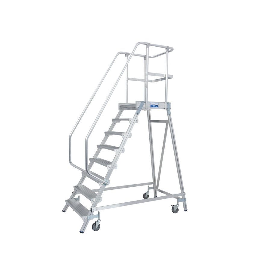 Krause STABILO PodestLeiter fahrbar, einseitig begehbar 8 Stufen