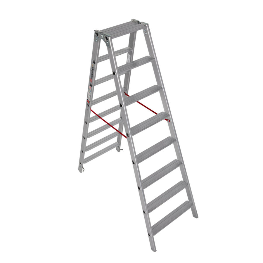Euroline Alu-Stufenstehleiter Nr. 20577 2x8