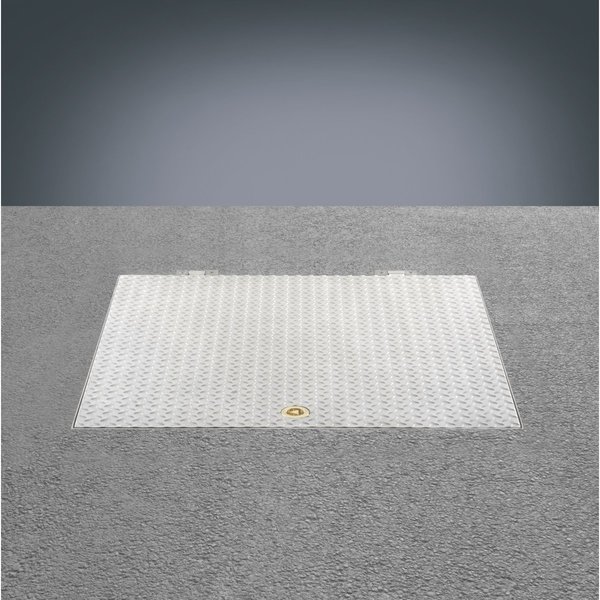 Hailo Professional HS12 bodengleiche Schachtabdeckung aus Edelstahl Klasse A nach EN124 Lichte Weite: 600x600 mm