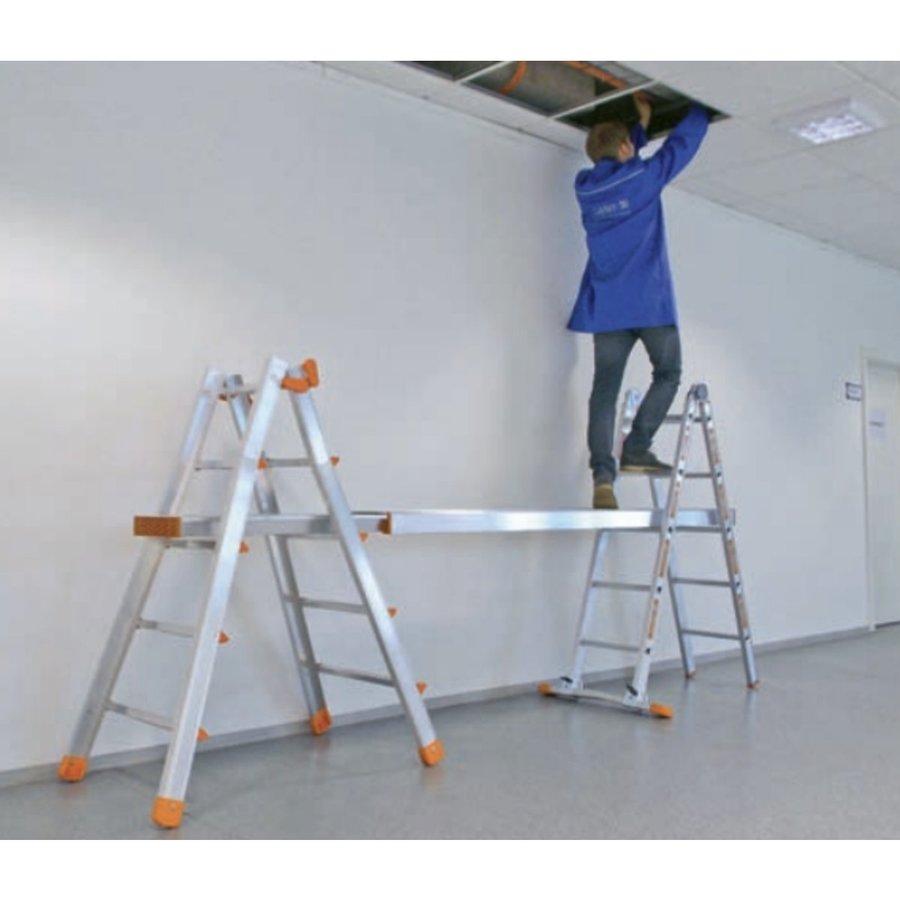 Layher Alu-Telesteg; ausziehbar auf max. Länge 3.50 m, belastbar bis 150 kg