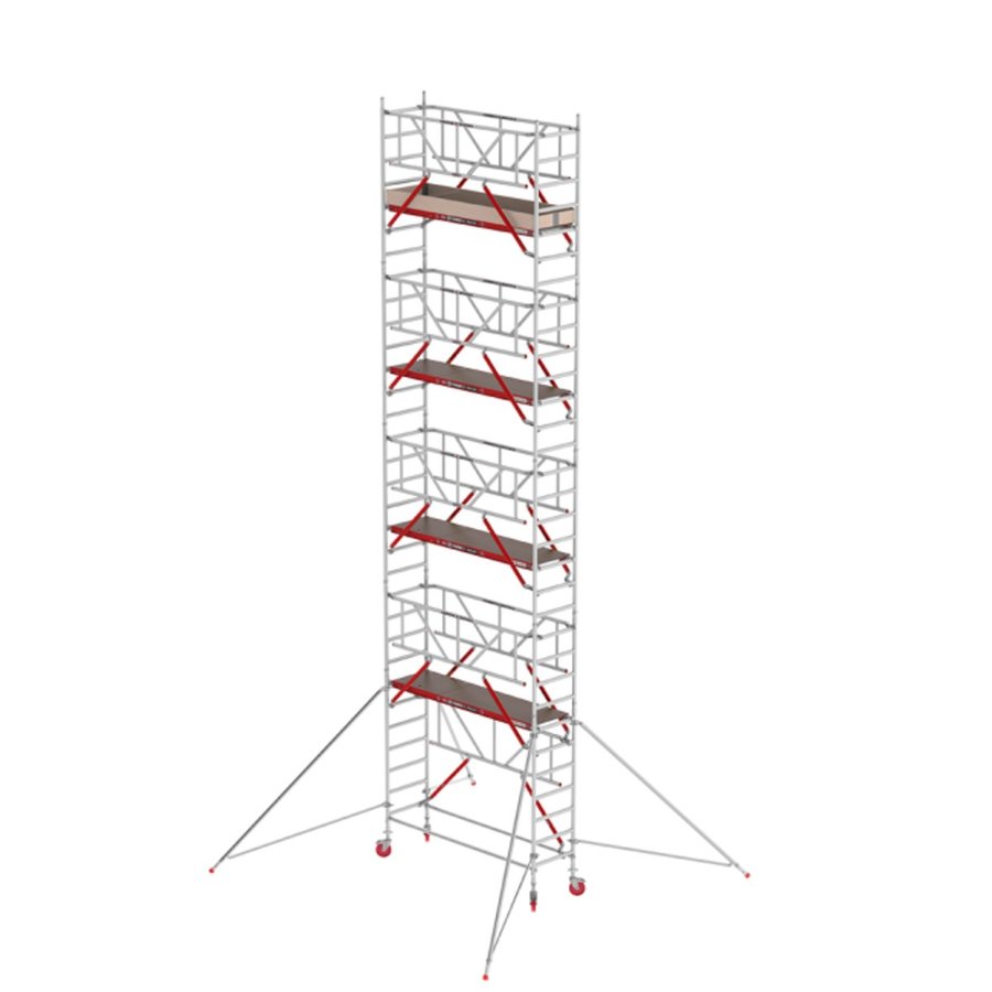 Altrex RS TOWER 41, Holzplattform 0,75m x 1,85m, Safe-Quick Arbeitshöhe 10.2m