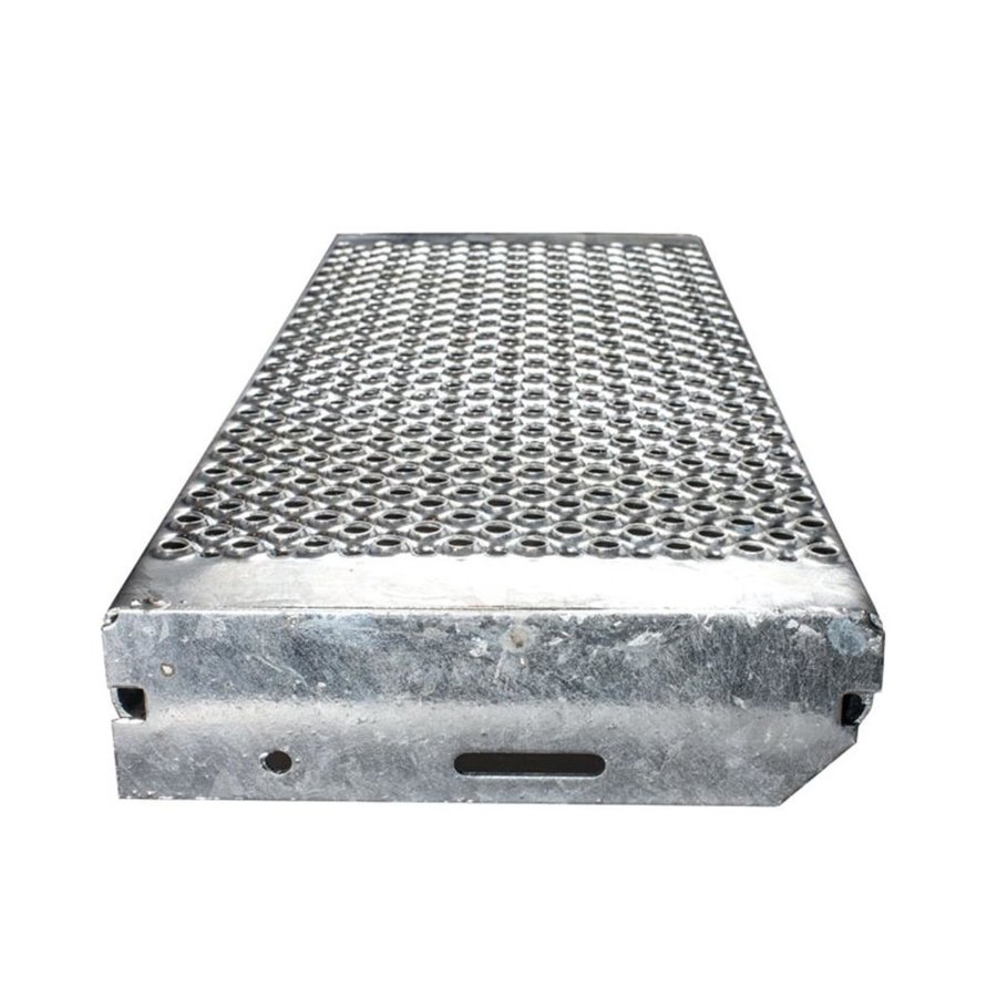 Euroline Überstieg 60 Grad, 600 mm Stufenbreite, 1 Treppen-/Podestgeländer, Stufenausführung Stahl – Gitterrost 6 Stufen